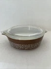Pyrex Woodland Brown Vintage Baking Casserole Dish With Lid 471-B 500ml Oven