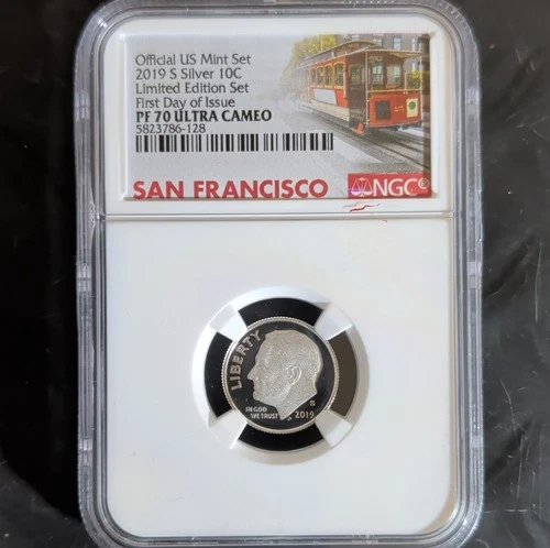 2019 S Silver Roosevelt Dime NGC PF 70 Ultra Cameo Limited Edition Set First Day