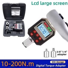 Digital Torque Wrench 10-200Nm 1/2" 3/8" 1/4" Drive ±2% High Precision Tool LED