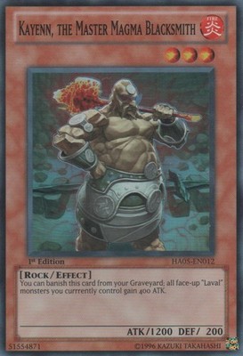 Kayenn, the Master Magma Blacksmith - HA05-EN012 - Super Rare - 1st Edition - Mo