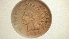 1904 Indian Head Cent F15 ED Borderline VF Detail Full Date