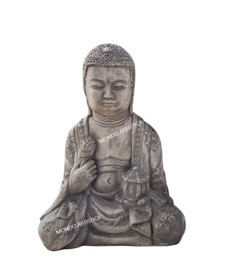 Statua Di Buddha In Arenaria – Set Da 2 Ornamenti Minimalisti Fatte A Mano, Statuette Monaco Zen, Decorazione Per Acquario E Scrivania, 4,5x5x7 Cm