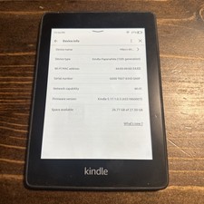 Amazon Kindle PaperWhite 10th gen WiFi/8GB PQ94WIF Tested Reset