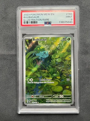 2023 Pokemon Mew EN-151 Illustration Rare #166 Bulbasaur PSA 9