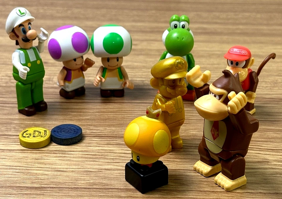 8 KNEX Mario Kart Mini Figures Rares-Golden Mario, Diddy, Donkey Kong-GDJ-A-655 - Image 3 of 4
