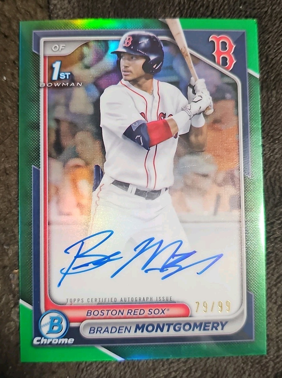 2024 Bowman Draft 1st - Chrome Prospect Auto Braden Montgomery /99 Green Ref