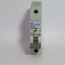 Europa MCB 32A 32 AMP EUB1 B32 SP MCB Miniature Circuit Breaker