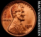 1955-D Lincoln Wheat Cent - Red Choice Gem Brilliant Unc  No Reserve  #G8901