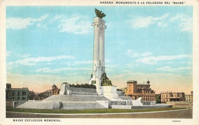 Havana Cuba Maine Explosion Monument Memorial Postcard C. Jordi