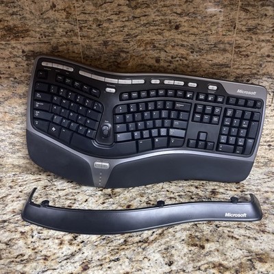 Microsoft Natural Ergonomic Keyboard 4000 V1.0 KU-0462 + Palm Lift Riser Tested