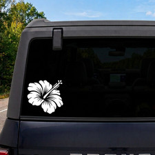Hibiscus Flower Vinyl Decal - Tropical Floral Sticker for Car, Laptop, Bottle