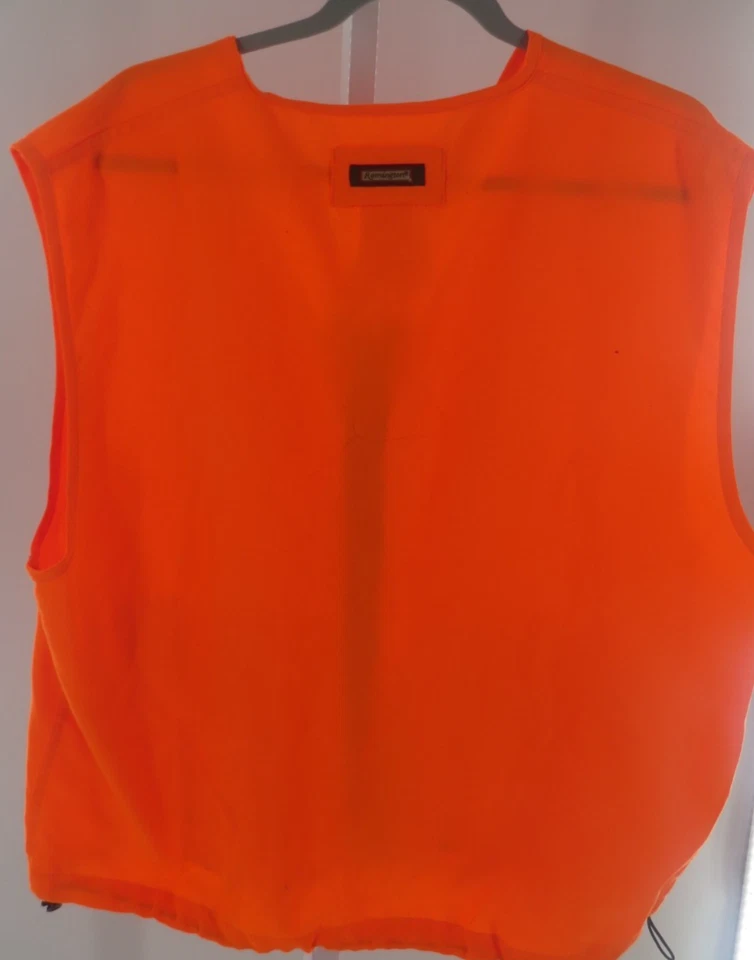 Remington Hunting Vest Men's L Orange Full Zip Sleeveless Padded Shoulders Logo - Image 3 of 3