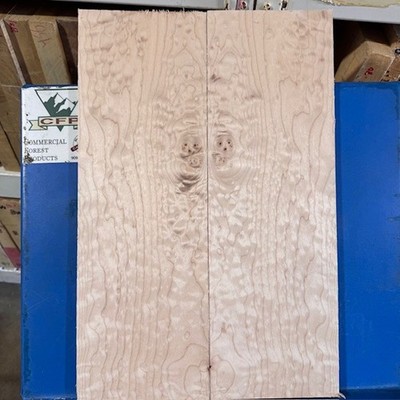 Quilted Maple 1/2'' Quilt DENSE Bookmatch KD Big Leaf 19''x13''x.5'' Fig Carve Top