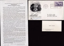 1949 airmail UPU 75th Sc C42 10c FDC Gillen Asst PMG signed ArtCraft cachet (KA