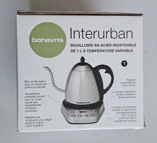 Bonavita Gooseneck Electric Kettle Stainless Steel Variable Temp BV07002US