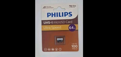 NEU Philips 64GB Micro SD Speicherkarte Ultra Speed Class 10 SDHC SD Adapter SDXC