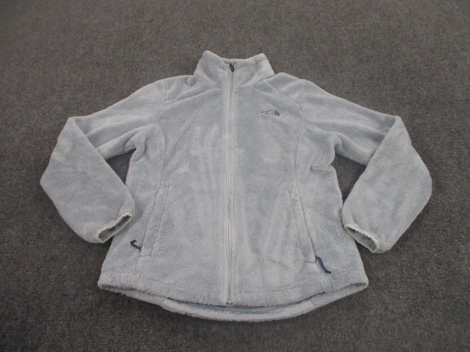 Chaqueta The North Face Adulto M Azul Difuso Polar Suéter Logo Osito Abrigo Mujer