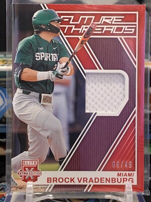 2023 Elite Extra Edition Future Threads Red /49 Brock Vradenburg #FT-BV TZ 5E