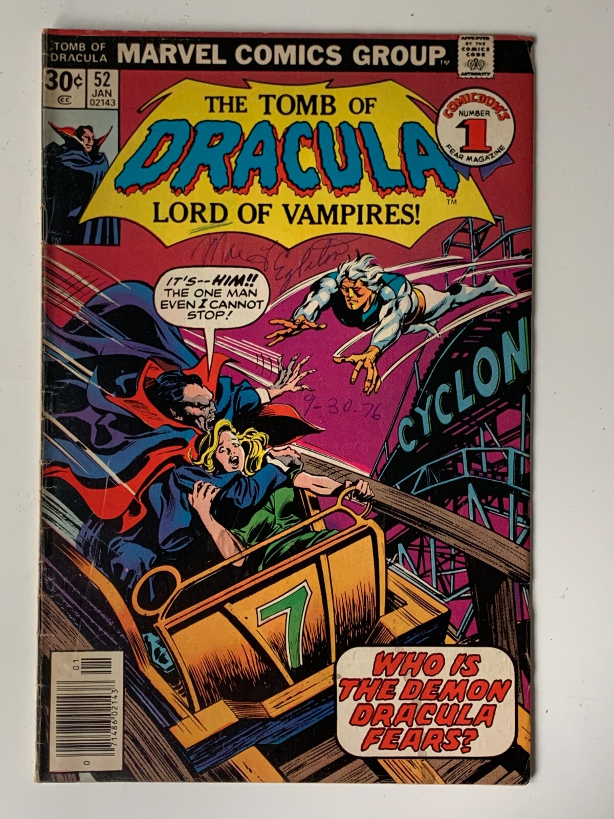 TOMB OF DRACULA #52 MARVEL COMICS 1977 BRONZE AGE