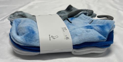 NIKE Kids' Tie-Dye Lightweight No-Show Sock (6 Pack) BN0689-042 BOYS XS - Picture 3 of 5