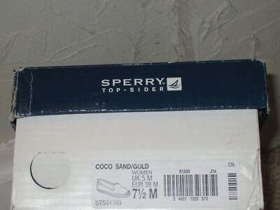 Sperry Top-Sider CoCo Slip-On Sand/Gold Women's Size 5-8 NEW