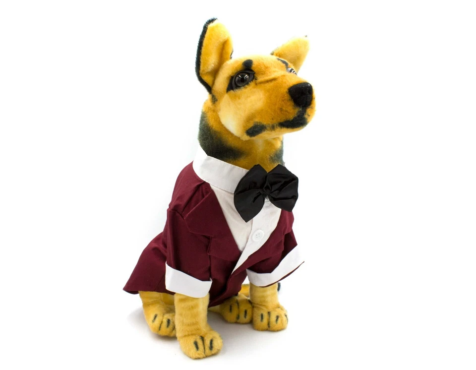 My Ring Bearer Doggy Wedding Tuxedo for Dog Groom Attire Suit Costume Tie Party - Image 4 of 4