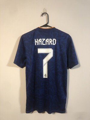 Real Madrid Eden Hazard シャツ ネイビー Hazard #7 Real Madrid 2021/22 Small Away Shirt Excellent