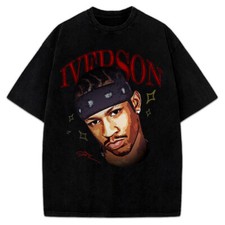 Allen Iverson The Answer Portrait 90's Basketball Vintage Style Men T-Shirt