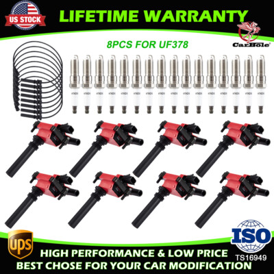 For Dodge Ram 1500 2500 3500 5.7L V8 UF378 8x Ignition Coil Spark Plug and Wires