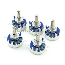 5pcs WH5-1A 22K Ohm 4mm Shaft 3 Terminal Linear Taper Rotary Potentiometer