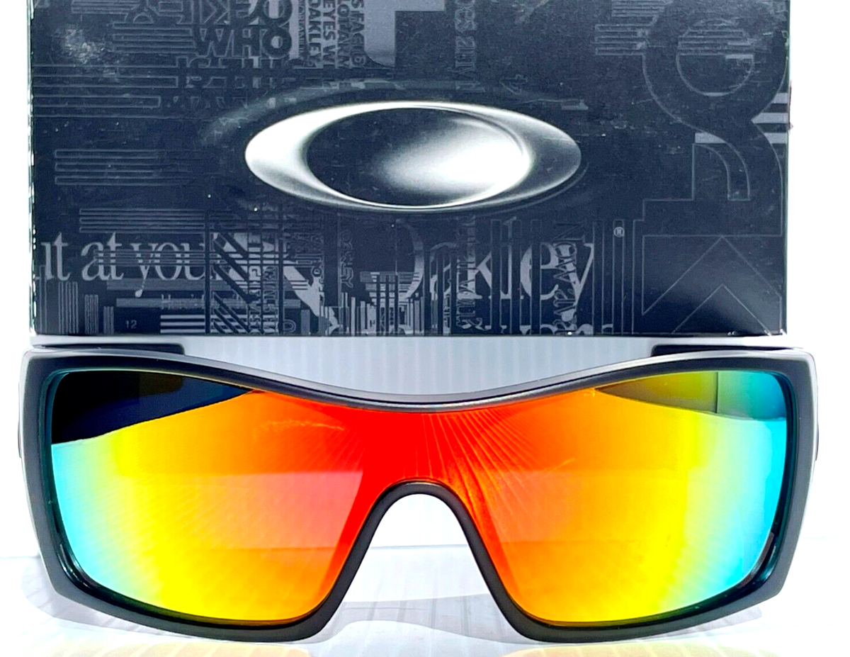 NEW Oakley BATWOLF Blackout POLARIZED Galaxy Ruby Mirror lens