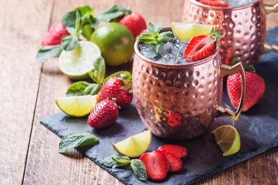 Lot De Verre Moscow Mule 4 Tasses Moscou Mule Avec 4 Pailles VERRE A BIERE - Maison