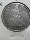 1854 seated liberty half dollar  lot#747
