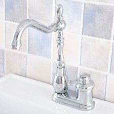 Chrome Brass Swivel Spout Kitchen Sink Faucet Bathroom Basin Cold Hot Tap 2sf841