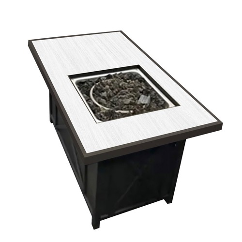 Four Seasons Courtyard Gas Fire Pit Coffee Table with Stainless Steel Burner - Picture 6 of 6