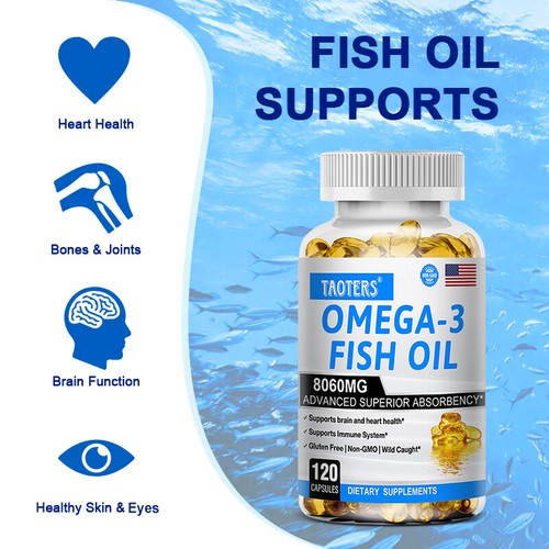 Omega 3 Cápsulas de Aceite de Pescado 3x Fuerza 8060mg EPA y DHA, Máxima Potencia Cápsula - Imagen 4 de 15