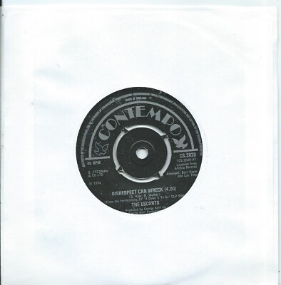 Escorts (The):Disrespect can wreck/let's make love (at home..):UK Contempo:1974
