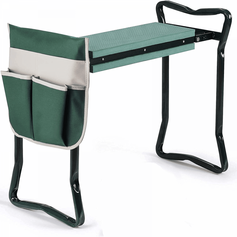 Garden Gear Folding Garden Kneeler Padded Seat Foam Cushion Portable Tool Pouch
