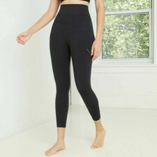 Women's High-Waisted Seamless 7/8 Leggings - JoyLab - Black Size Med NWT