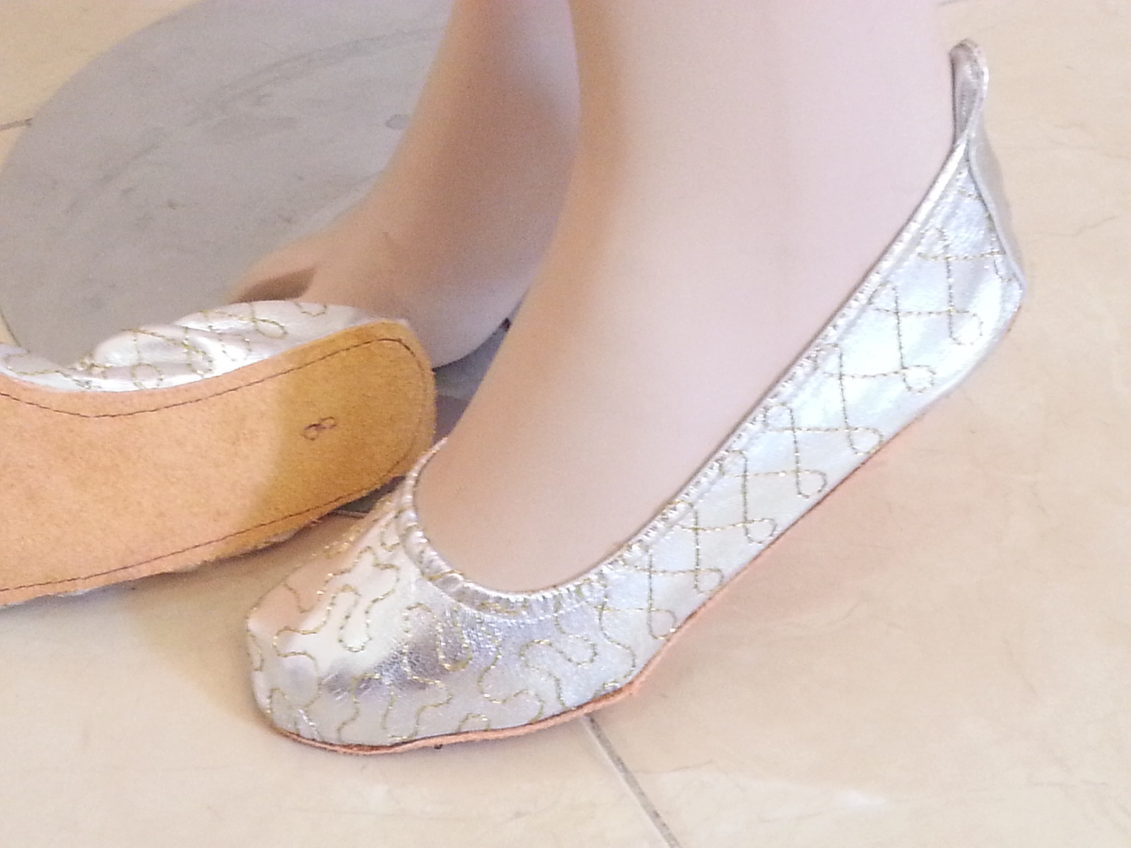 PANTOFOLA D’ORO SCARPE PROFESSIONALI DANZA DEL VENTRE PELLE SUOLA BALLERINA