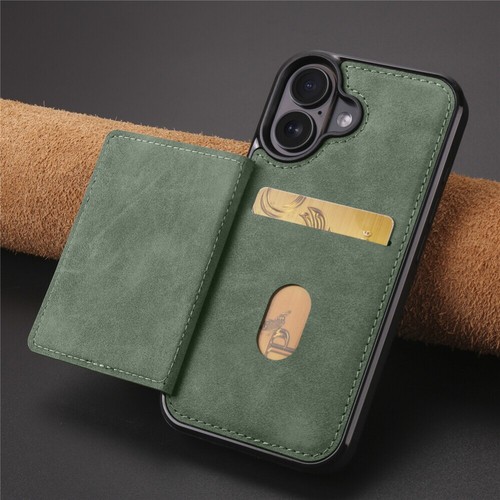 For iPhone 16 15 14 13 12 11 Case Wallet RFID Blocking Leather Card Stand Cover - Picture 20 of 64