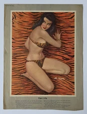 Tiger Lily, Original Vintage August 1948 Al Moore Esquire Pin-Up Centerfold