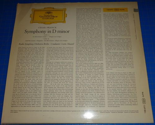 Lorin Maazel FRANCK Symphony in D minor - DGG Red Stereo 138 693 - Picture 2 of 2