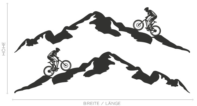 Adesivo montagna per auto e bici - Design outdoor foto 2