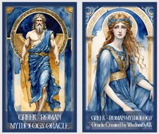 Greek - Roman Mythology Oracle cards deck. Ancient Gods and Goddesses. 80 cards