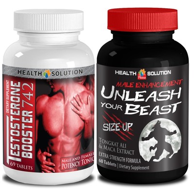 Male Enhancement - Testosterone Booster T742 - Unleash Your Beast (1+1 Bottles)