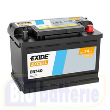Exide EB740 Batteria Auto 12V 74Ah 680A (EN) Polo Positivo DX Serie Excell