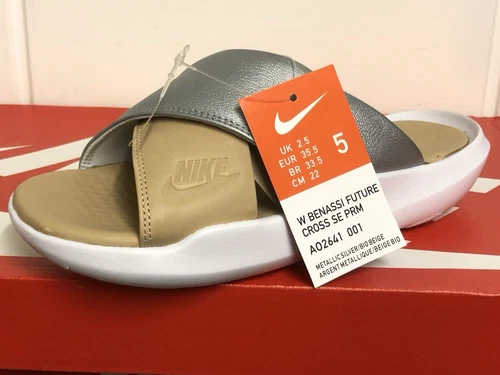Scarpe estive Nike Benassi Future Cross SE PRM da donna slide UK 2 5 EUR 45 5 US 5