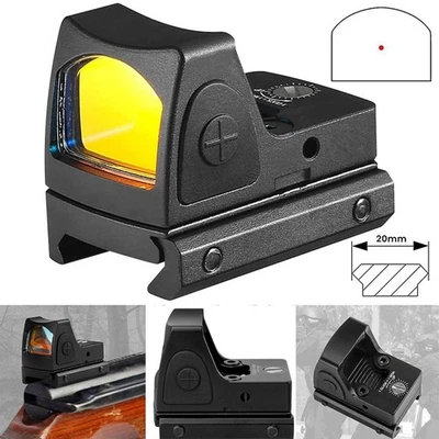 VASTFIRE Mini visera reflectante roja visera de punto rojo para caza