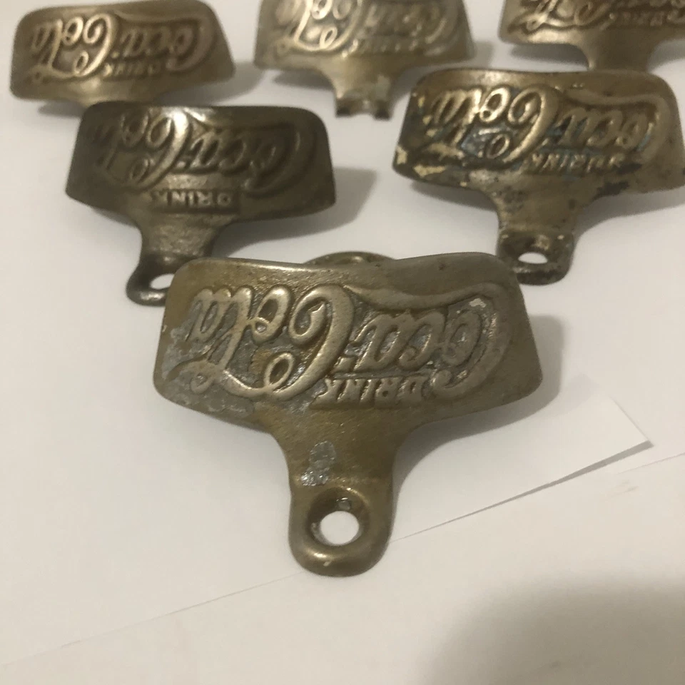 VTG COCA-COLA Wall Mount Bottle Opener STARR X Brown Co PATD 1925 Lot Of 6 - Image 2 of 4